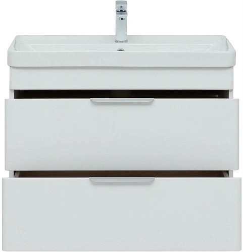 Тумба под раковину Aquanet Ирис new 815 белый глянец (2 ящика) 00310146 Тумба под раковину Aquanet Ирис new 815 белый глянец (2 ящика) 00310146