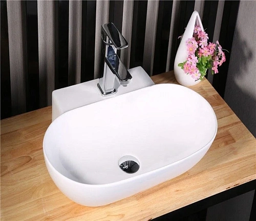 Раковина CeramaLux 9234 накладная/подвесная, белый Раковина CeramaLux 9234 накладная/подвесная, белый