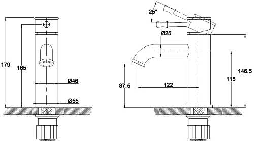 Смеситель для раковины Kaiser 51011-1An античная бронза Смеситель для раковины Kaiser 51011-1An античная бронза