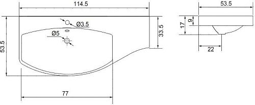 Раковина Aquanet Опера 115 L НФ-00007621 Раковина Aquanet Опера 115 L НФ-00007621