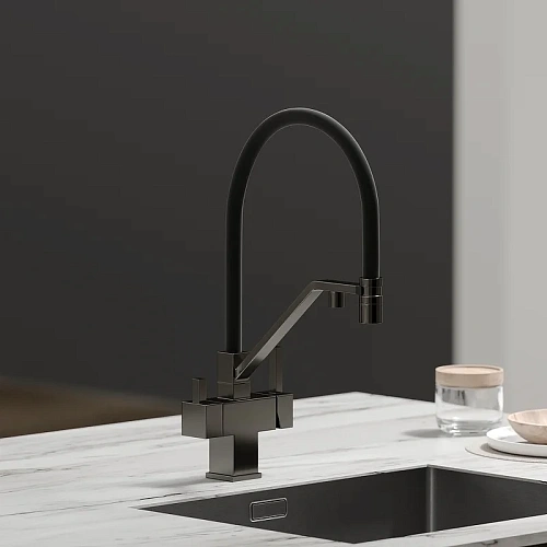 Смеситель для кухни Sancos Loro SC4007GG под фильтр, вороненая сталь Смеситель для кухни Sancos Loro SC4007GG под фильтр, вороненая сталь