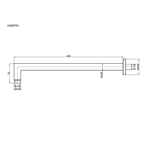 Кронштейн верхнего душа AQUAme AQM8704MB черный матовый Кронштейн верхнего душа AQUAme AQM8704MB черный матовый