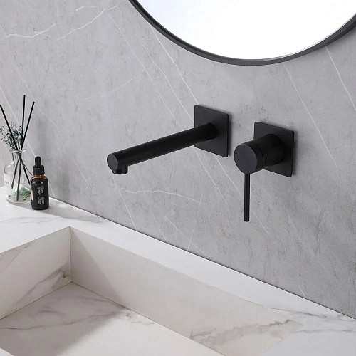 Смеситель для раковины ABBER Emotion AF8812B скрытого монтажа, черный матовый Смеситель для раковины ABBER Emotion AF8812B скрытого монтажа, черный матовый