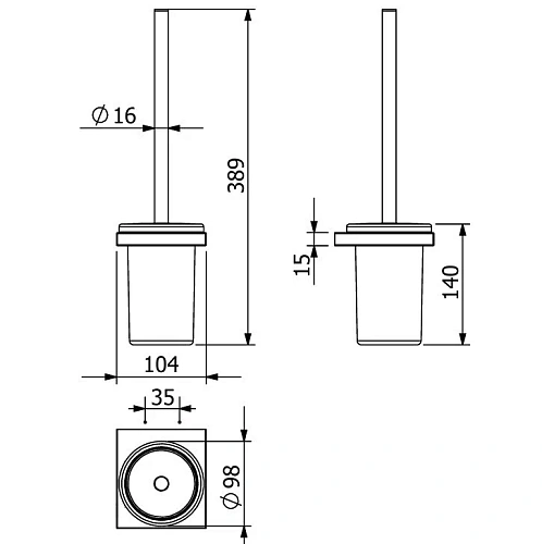 Ершик для унитаза Kludi VELA C 3197453 белый матовый Ершик для унитаза Kludi VELA C 3197453 белый матовый