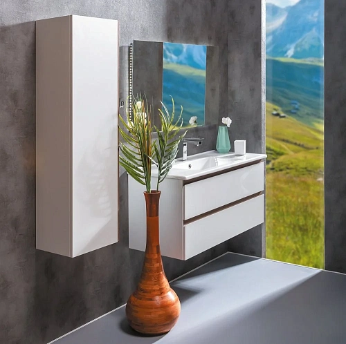 Тумба под раковину Boheme CAPOLDA 100 белая + ручка белая 849-100-W Тумба под раковину Boheme CAPOLDA 100 белая + ручка белая 849-100-W