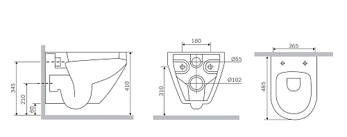 Унитаз подвесной AM.PM Spirit V2.0 C701700SC FlashClean с сиденьем микролифт Унитаз подвесной AM.PM Spirit V2.0 C701700SC FlashClean с сиденьем микролифт
