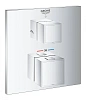 Смеситель для душа GROHE Grohtherm Cube с переключателем на 2 положения верхний/Душевая лейка, хром 24154000