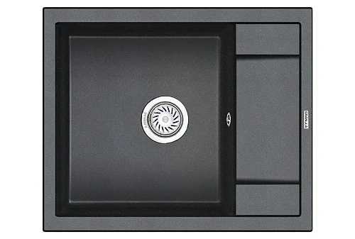 Кухонная мойка Granula 6002, ШВАРЦ (чёрный металлик), кварц 600х500 Кухонная мойка Granula 6002, ШВАРЦ (чёрный металлик), кварц 600х500