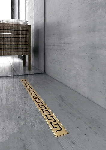 Душевой лоток BERGES В1 Antik 800, золото глянец, S-сифон D50 H60 боковой 092126 Душевой лоток BERGES В1 Antik 800, золото глянец, S-сифон D50 H60 боковой 092126