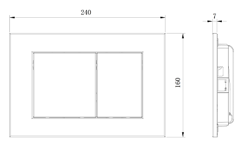 Клавиша смыва Boheme BLACK NEW 650/2-B черный Клавиша смыва Boheme BLACK NEW 650/2-B черный