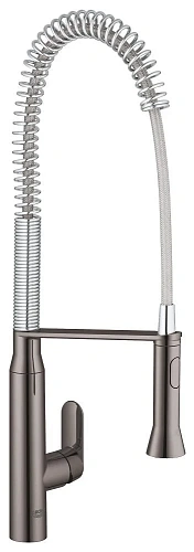 Смеситель для кухни GROHE K7 на одно отверстие, профессиональный, уменьшенный вариант, темный графит 32950A00 Смеситель для кухни GROHE K7 на одно отверстие, профессиональный, уменьшенный вариант, темный графит 32950A00