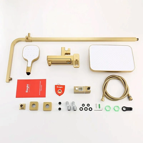 Душевая система Raglo R51.24.03, золотой сатин Душевая система Raglo R51.24.03, золотой сатин