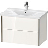 Картинка анонса товара «тумба под раковину duravit xviu xv41160b122 подвесная 81 см белая/шампань»