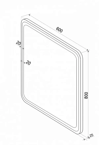 Зеркало Comforty Нобилис-60 600x800 00-00005256 LED подсветка, черная рамка, бесконтактный сенсор Зеркало Comforty Нобилис-60 600x800 00-00005256 LED подсветка, черная рамка, бесконтактный сенсор