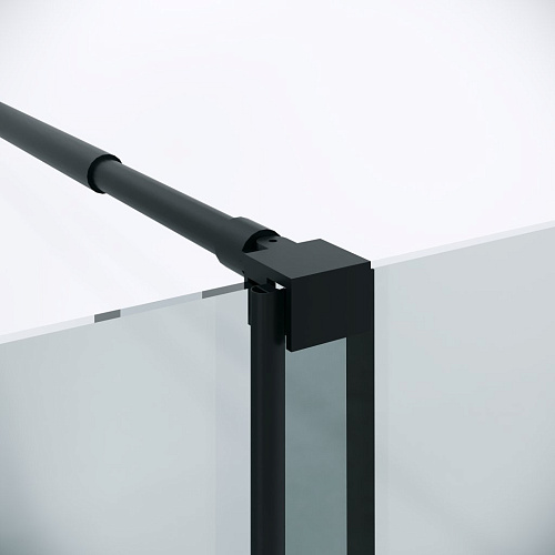 Душевая перегородка Niagara Nova NG-671-90BLACK (90х200) черный матовый, раздвижная, стекло прозрачное Душевая перегородка Niagara Nova NG-671-90BLACK (90х200) черный матовый, раздвижная, стекло прозрачное