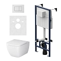 Комплект унитаза AM.PM Gem IS70201.901701 с инсталляцией, сиденьем микролифт и клавишей смыва Комплект унитаза AM.PM Gem IS70201.901701 с инсталляцией, сиденьем микролифт и клавишей смыва