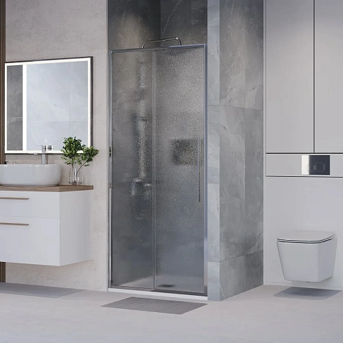 Душевая дверь Niagara Nova NG-65-9CH (90x195) хром, стекло шиншилла Душевая дверь Niagara Nova NG-65-9CH (90x195) хром, стекло шиншилла