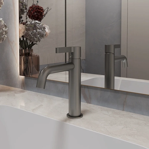 Смеситель для раковины Vincea Villa VBF-1VL1GM однорычажный, вороненая сталь Смеситель для раковины Vincea Villa VBF-1VL1GM однорычажный, вороненая сталь