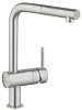 Картинка анонса товара «смеситель для кухни grohe minta с выдвижным изливом, суперсталь (32168dc0)»