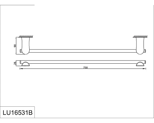 Полотенцедержатель Rush Luson LU16531B 75 см Полотенцедержатель Rush Luson LU16531B 75 см
