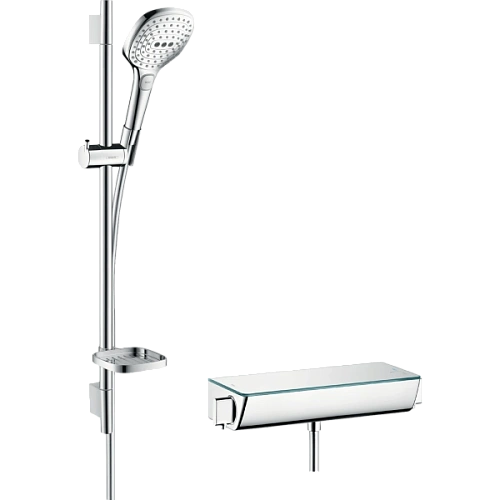 Душевой гарнитур Hansgrohe Ecostat Select/Raindance Select E 120 3jet/Combi 27038400 с термостатом Душевой гарнитур Hansgrohe Ecostat Select/Raindance Select E 120 3jet/Combi 27038400 с термостатом