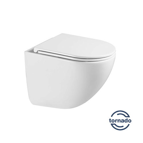 Унитаз подвесной Vincea Bien VT1-51T безободковый, цвет белый, ультратонкое soft-close сиденье Унитаз подвесной Vincea Bien VT1-51T безободковый, цвет белый, ультратонкое soft-close сиденье