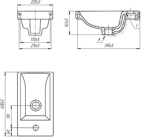 Раковина Taliente COMO, 40 см P-UM-COM40/1 Раковина Taliente COMO, 40 см P-UM-COM40/1