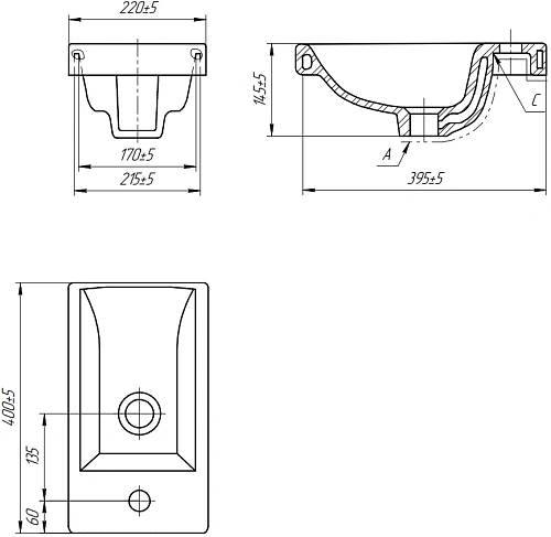 Раковина Taliente COMO, 40 см P-UM-COM40/1 Раковина Taliente COMO, 40 см P-UM-COM40/1