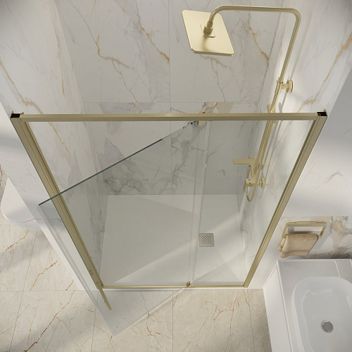 Душевая дверь Niagara Nova NG-45-12ASG (120х195) распашная, золото сатин, стекло прозрачное Душевая дверь Niagara Nova NG-45-12ASG (120х195) распашная, золото сатин, стекло прозрачное