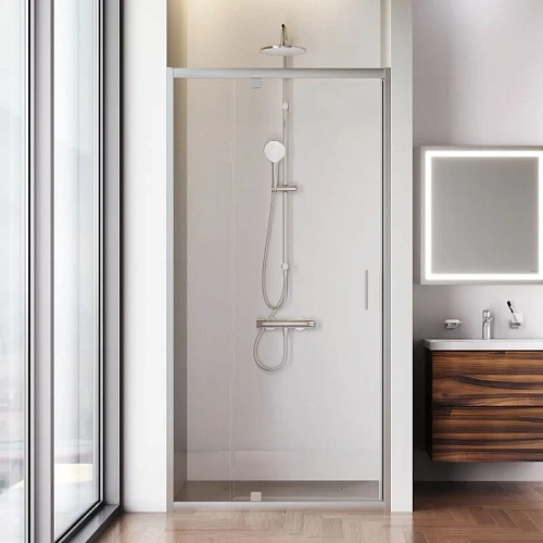 Душевая дверь AM.PM Gem W90G-100-1P-MT 100x195, серебро, стекло прозрачное Душевая дверь AM.PM Gem W90G-100-1P-MT 100x195, серебро, стекло прозрачное