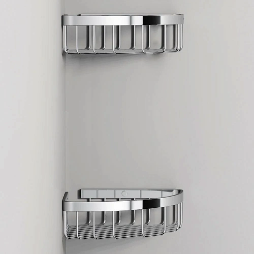 Полка AM.PM Sense L A7452200 угловая, двухъярусная, хром Полка AM.PM Sense L A7452200 угловая, двухъярусная, хром