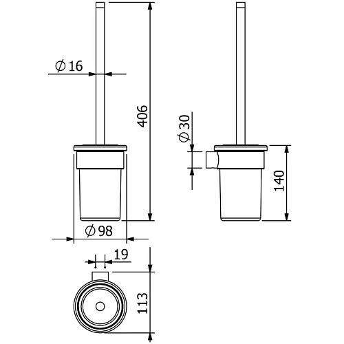 Ершик для унитаза Kludi VELA R 5897453 белый матовый Ершик для унитаза Kludi VELA R 5897453 белый матовый