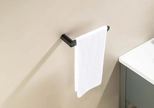 Полотенцедержатель Aquatek ЛИРА AQ4419MB черный матовый Полотенцедержатель Aquatek ЛИРА AQ4419MB черный матовый