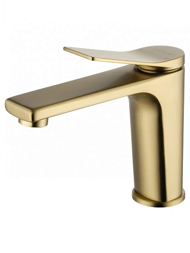 Смеситель для раковины Wonzon & Woghand брашированное золото (WW-XH-012-BG) Смеситель для раковины Wonzon & Woghand брашированное золото (WW-XH-012-BG)