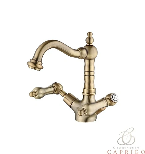 Смеситель для раковины Caprigo СADRIA-Classic с донным клапаном бронза, 03-526-vot Смеситель для раковины Caprigo СADRIA-Classic с донным клапаном бронза, 03-526-vot