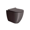 Унитаз приставной GSI PURA безободковый Swirlflush коричневый матовый (881016) без сиденья