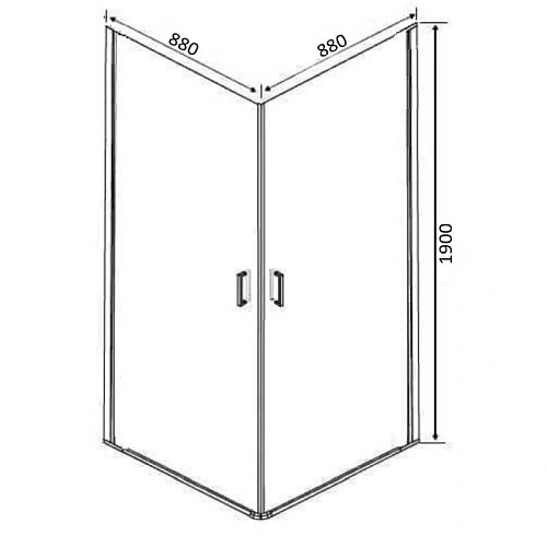 Душевой уголок Orange E04-090TCR без поддона 90х90, стекло прозрачное Душевой уголок Orange E04-090TCR без поддона 90х90, стекло прозрачное