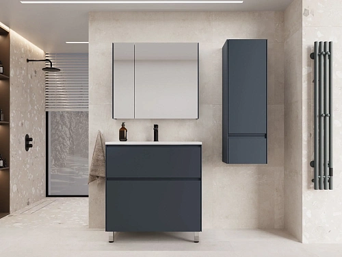 Шкаф-пенал Style Line ЛИМА 36 ЛС-00002347 подвесной черный Шкаф-пенал Style Line ЛИМА 36 ЛС-00002347 подвесной черный