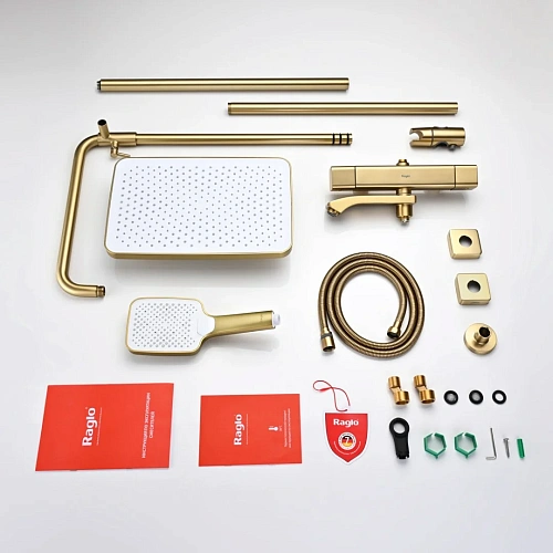 Душевая система Raglo R01.26.03, золотой сатин Душевая система Raglo R01.26.03, золотой сатин