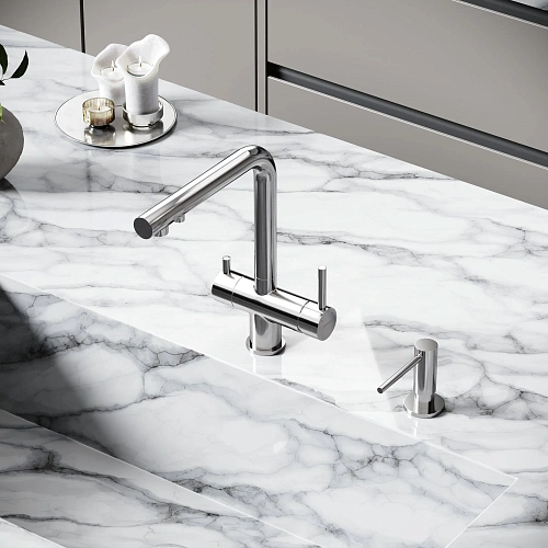 Смеситель для кухни SANCOS Foster SC4014BN с возможностью подключения фильтра, брашированный никель Смеситель для кухни SANCOS Foster SC4014BN с возможностью подключения фильтра, брашированный никель