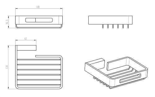 Мыльница Boheme Gold Q 10959-G Мыльница Boheme Gold Q 10959-G