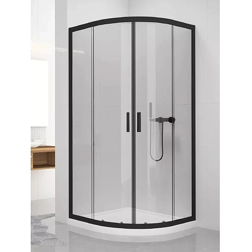 Душевая перегородка NEW TRENDY NEW VARIA BLACK 90x90x190 K-0566 (черный) Душевая перегородка NEW TRENDY NEW VARIA BLACK 90x90x190 K-0566 (черный)