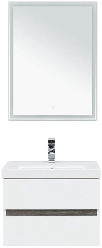 Комплект мебели Aquanet Беркли 60 белый/дуб рошелье (зеркало белое) 00258905 Комплект мебели Aquanet Беркли 60 белый/дуб рошелье (зеркало белое) 00258905