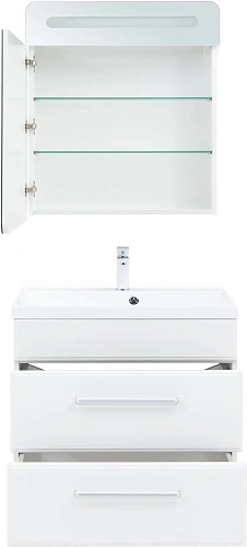 Тумба под раковину Aquanet Лукка 75 белый 00302397 напольная/подвесная Тумба под раковину Aquanet Лукка 75 белый 00302397 напольная/подвесная