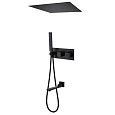 Душевая система ABBER Daheim AF8254B скрытого монтажа с изливом, термостат, черная матовая Душевая система ABBER Daheim AF8254B скрытого монтажа с изливом, термостат, черная матовая