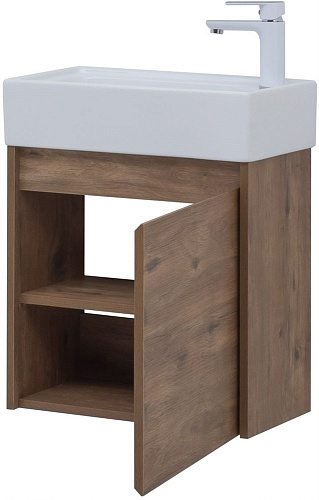 Тумба под раковину Aquanet Nova Lite 50 дуб рустикальный (1 дверца) 00298855 Тумба под раковину Aquanet Nova Lite 50 дуб рустикальный (1 дверца) 00298855