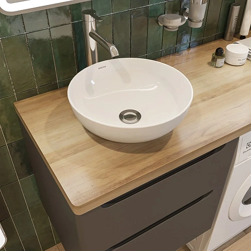 Тумба с раковиной STWORKI Берген 122 серая 566056 Тумба с раковиной STWORKI Берген 122 серая 566056