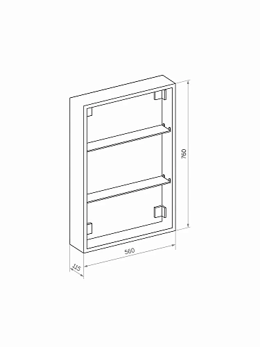 Зеркальный шкаф Taliente подвесной CBled с LED-подсветкой, 60x14x80см TA-CBled-E6080 Зеркальный шкаф Taliente подвесной CBled с LED-подсветкой, 60x14x80см TA-CBled-E6080