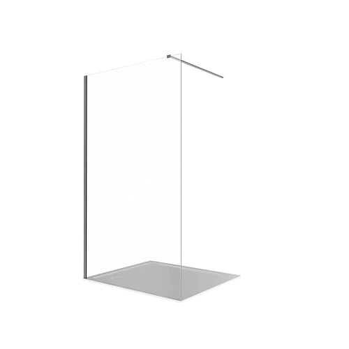Душевая перегородка Aquatek AQ.WI.090.1GM стекло прозрачное, Walk In 90см, с держателем 1200мм, профиль оружейная сталь Душевая перегородка Aquatek AQ.WI.090.1GM стекло прозрачное, Walk In 90см, с держателем 1200мм, профиль оружейная сталь
