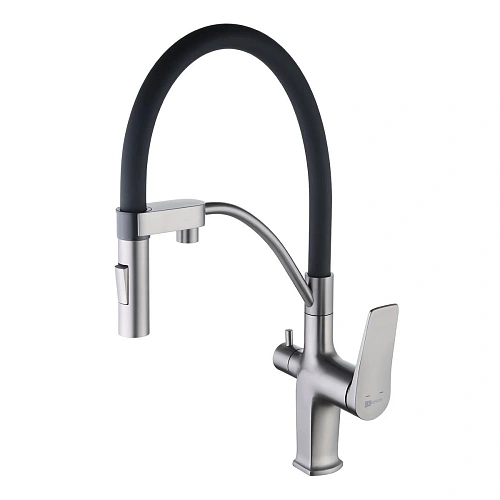 Смеситель для кухни Lemark Bronx LM3761GM с подключением к фильтру, графит Смеситель для кухни Lemark Bronx LM3761GM с подключением к фильтру, графит